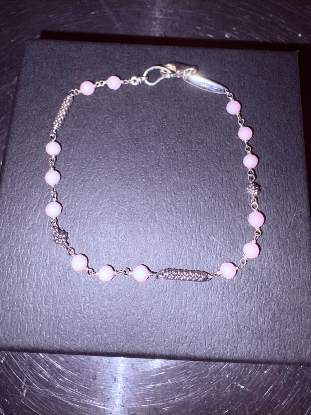 LAGOS Pink Beaded Bracelet with Silver Accents